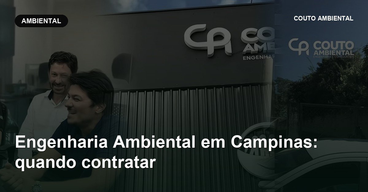 Capa do artigo da Couto Ambiental: engenharia ambiental em campinas