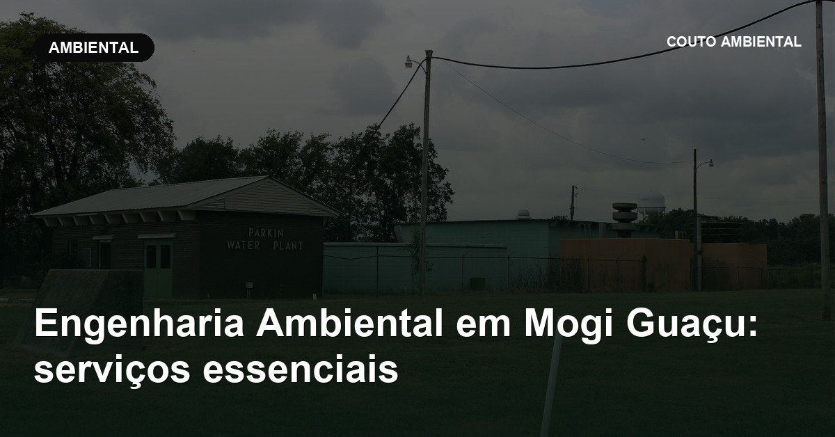 Capa do artigo da Couto Ambiental: engenharia ambiental em mogi guacu