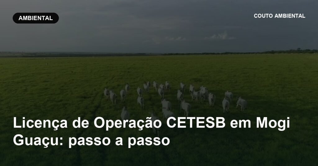 Capa do artigo da Couto Ambiental: licenca de operacao cetesb em mogi guacu